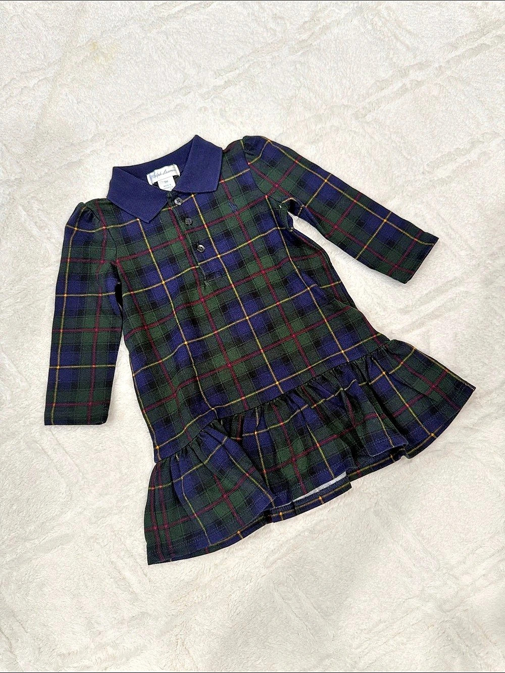 Polo Ralph Lauren Kids Plaid Long Sleeve Dress